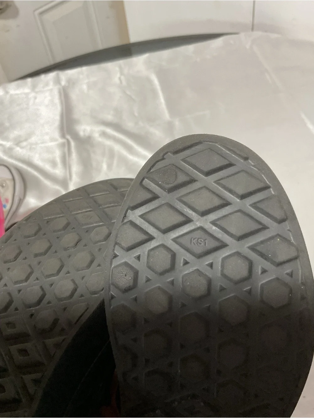 Black Slip-On Ventilated Rubber Shoes